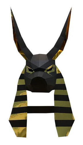 Divertida Máscara De Papel 3d Para Fiesta De Cosplay, Anubis