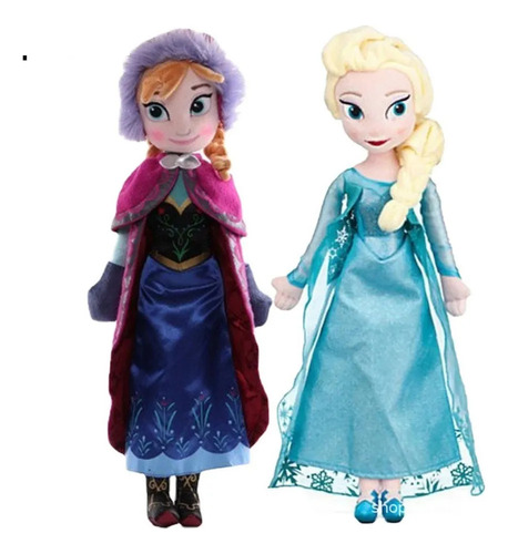 Cc 2 Peças De Boneca De Pelúcia Frozen Elsa Anna, Presente