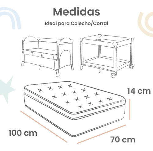 Nap, Set De 2 Sabanas De Cajón Para Colecho (70x100) Algodón Blanco Liso