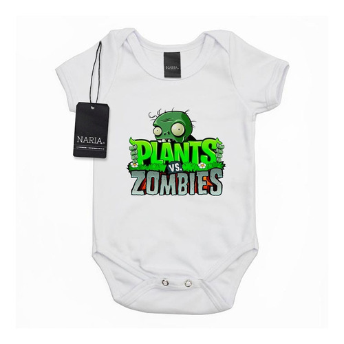 Body Bebe Manga Corta Plantas Vs Zombies Art Logo - Vjpl1