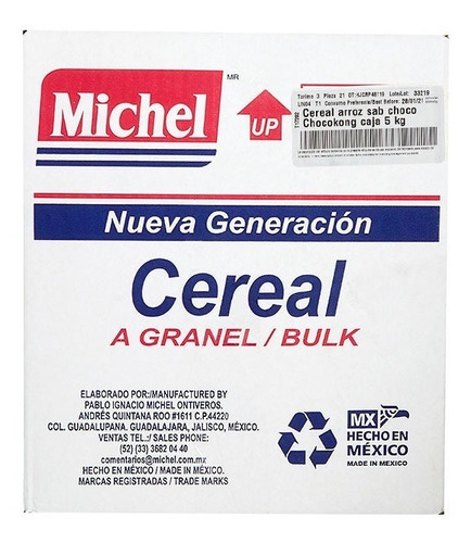 Caja De 5 Kg De Cereal Michel Sabor Chocokong