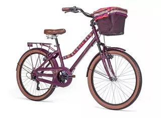 Bicicleta Mercurio Life Equipada 6 Velocidades Rodada 24 Aluminio Color Violeta Oscuro