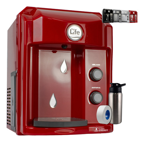 Filtro Purificador Água Alcalina Ionizada Health Energy Cor Vermelho 220v