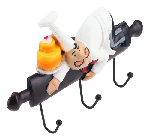 Figura De Chef Con Forma De Gancho Para Pared, Autoadhesiva,