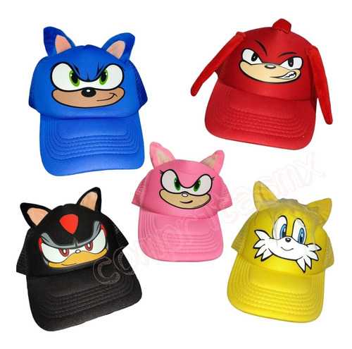 Gorra Sonic Shadow Video Juego Niño Con Orejitas Peli