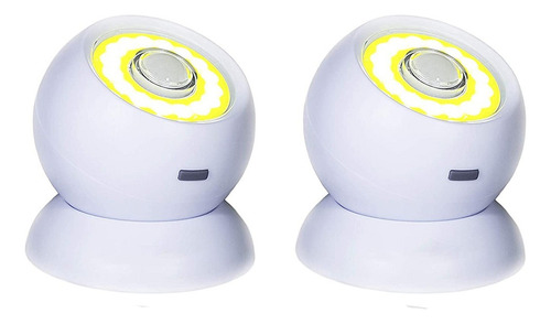 2 Luminária Lâmpada Led Com Base Magnética Sensor Presença Cor Branco