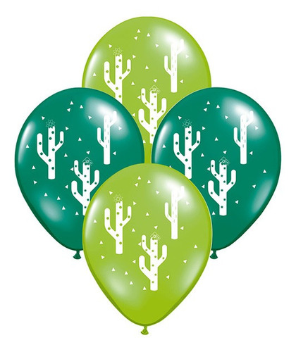 Globos Impresos De 12  Motivo Cactus X 50