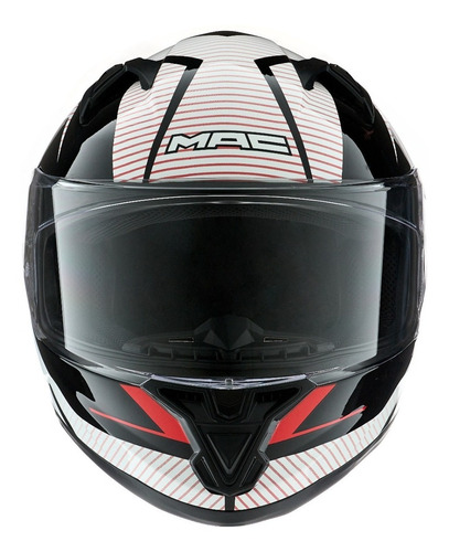 Imagen 6 de 8 de Casco Moto Integral Mac Speed Riot Negro Cuota Devotobikes