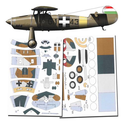 Focke-wulf Fw-56 Stosser Escala 1.33 Papercraft