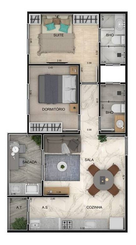 Imagem 18 de 19 de Apartamento, 2 Dorms Com 58 M² - Mirim - Praia Grande - Ref.: Vno300 - Vno300