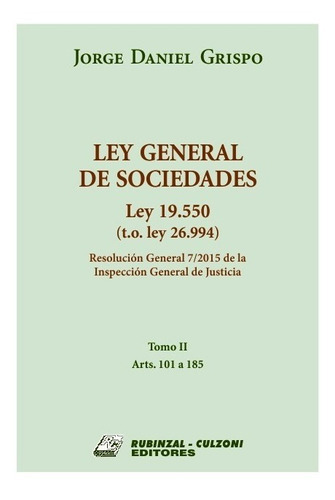 Ley General De Sociedades T. 2 Grispo