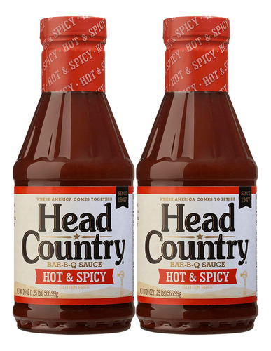 Head Country B-b-q Salsa, Sabor Picante Y Caliente, 20 Oz (p