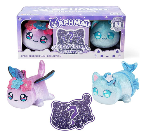 Aphmau 6 Meemeow Plush Sparkle Collection 3-pack, Caja Sorpr