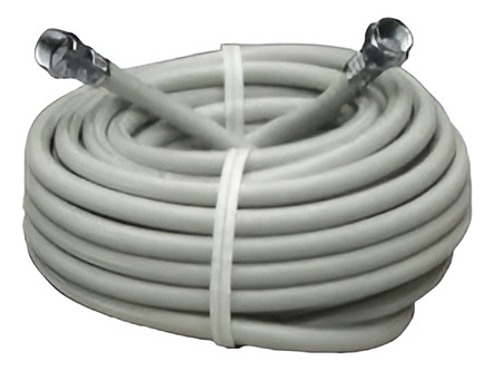 Cable Coaxil Rg6 Color Blanco Rollo 150 Mts. Conectorizado