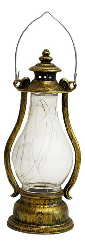 Lâmpada Led Lanterna A Óleo Ouro Bronze 5,7 Cm X 15 Cm