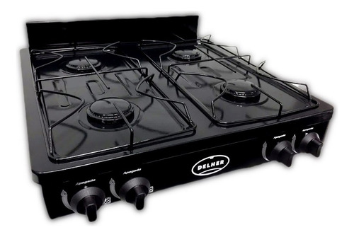 Parrilla Gas De Mesa 4 Quemadores Delher Retro Estilo