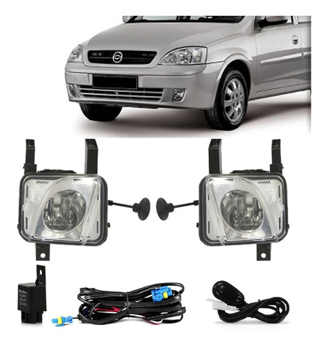 Kit Farol Milha Meriva 03 04 05 06 07 08 09 10 11 12