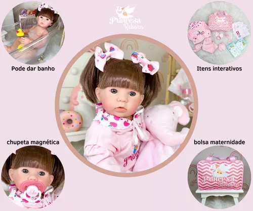 Bebe Reborn 100% Silicone Menina Enxoval Pronta Entrega