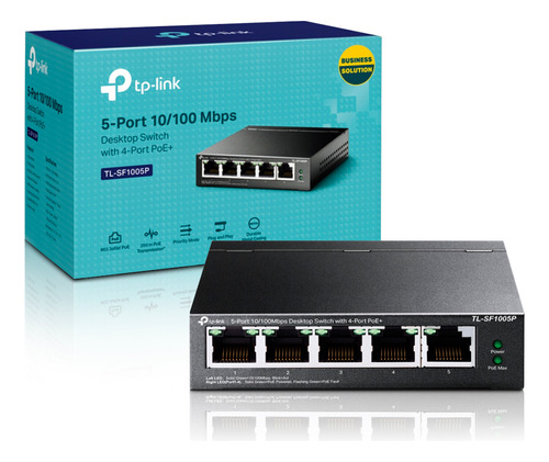 Switch 5 Portas 10/100 Gigabit 4 Portas Poe +   Tp-link