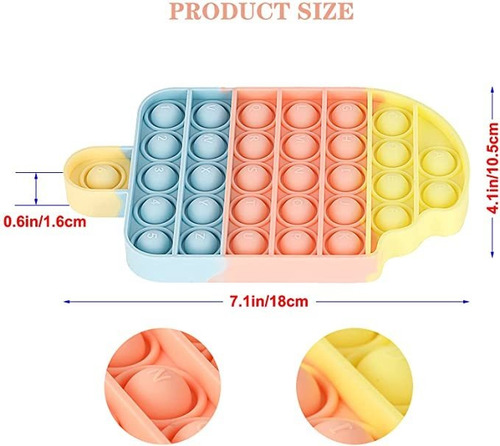 Imagem 8 de 9 de Poppet Fidget Toy Pop It Cheap Toy Sorvete 4