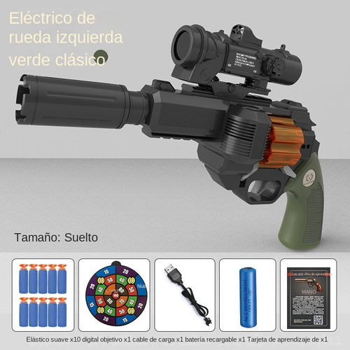 Revolver Electric Burst Eva Bullet Pistola Juguete Niños