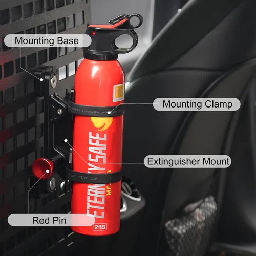 Kit De Montaje De Extintor Zhilxn Molle Panel Para Vehículo