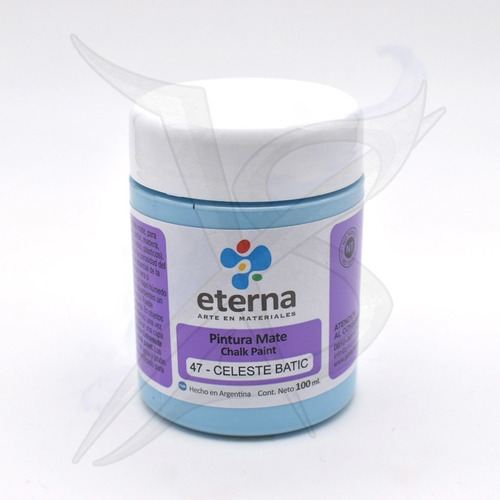 Imagen 1 de 6 de Chalk Paint - Eterna 100 Cc Celeste Batic - Xion Store