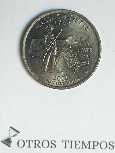 Moneda Cuarto De Dolar 1/4 (quarter)  Estado Massachusetts