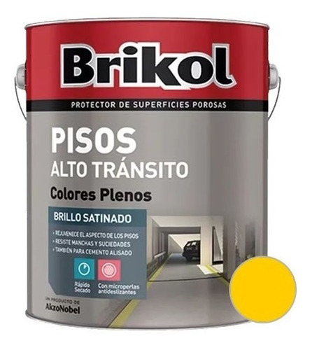 Brikol Pisos Alto Tránsito Antideslizante 4 Lt Akzo - Iacono