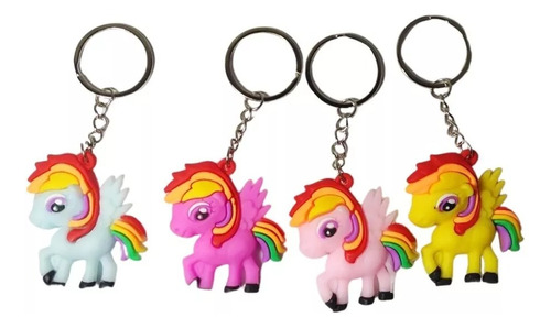 Llavero Pony En Goma Diferentes Colores Niñas Mujeres Regalo