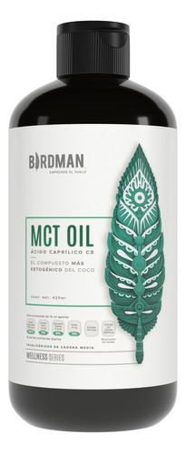 Birdman Mct Oil Ácido Caprílico C8 420ml | 28 Servicios | Sabor Sin sabor