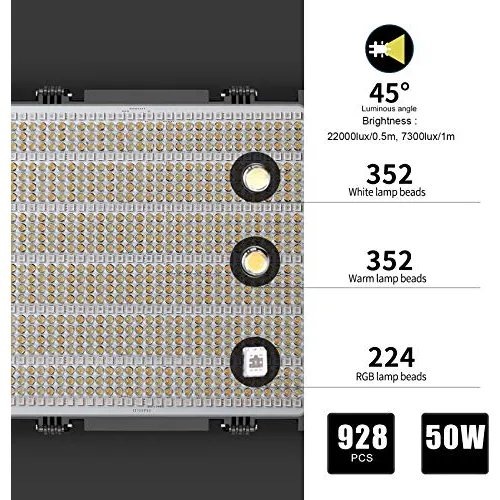 Luz De Vídeo Led Gvm 1200d Rgb, Kit De Iluminación De Vídeo