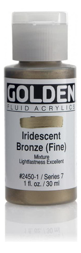 Pintura Acrílica Líquida Dorada, 1 Onza, Bronce Iridiscente