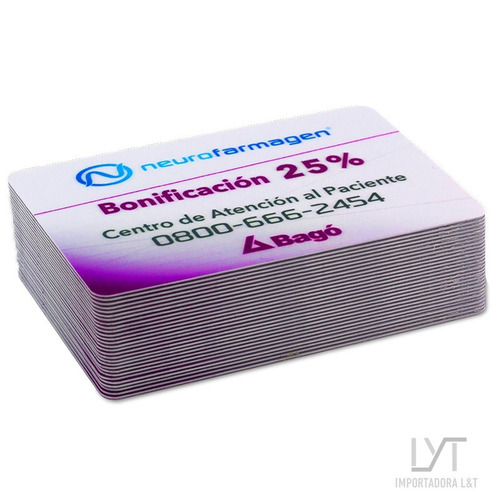 Imagen 7 de 8 de Tarjetas De Pvc Doble Faz Personales Full Color Pack 200u