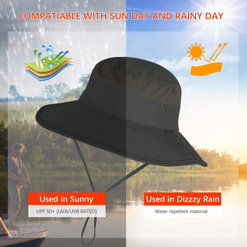Sombrero Para El Sol Protector Gorro Pescador Anti-uv Upf50+