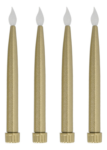 Velas Led Largas, Paquete De 4 Velas, Funciona Con Pilas