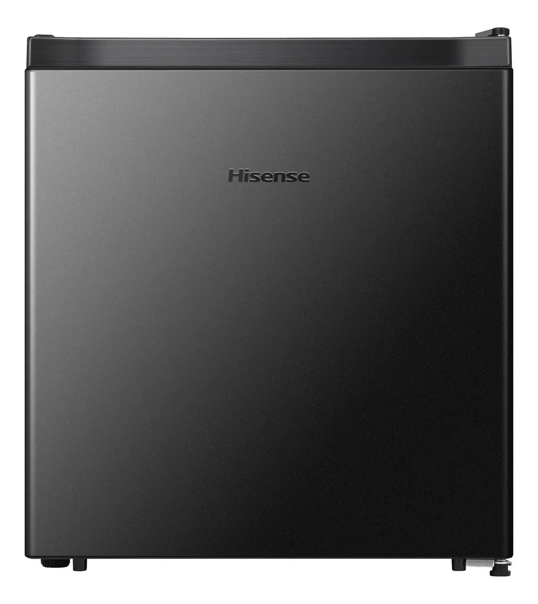 Hisense RR16D6ABX1 Frigobar 1.6 pies cúbicos, Congelador independiente, Termostato ajustable, Estantes para botellas de 2 litros, Ancho 45 cm x Largo 47 cm x Alto 50cm, Color Negro