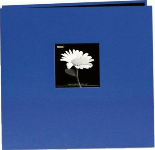 Pioneer 8 Inch By 8 Inch Postbound Fabric Frame Cover Memory Color Cobalt blue