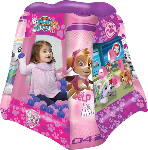 Flotador Inflable De Aro Paw Patrol Con 15 Pelotas 