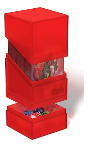Ultimate Guard Boulder N Tray Deck Box Para 100 Cartas Rojo