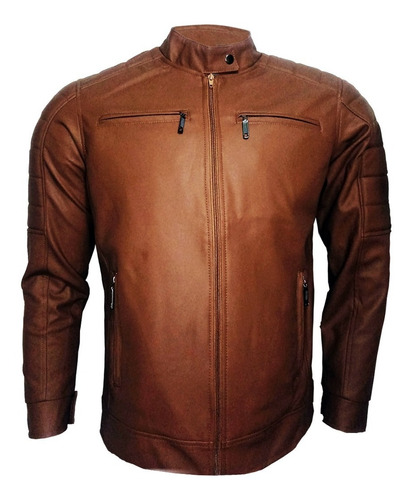 Chaquetas Cuero Sintetico Para Hombre Exelente Look Broche