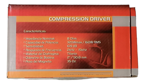 Imagen 5 de 5 de Driver Agudo Marca 7pro Modelo Spd-351 Mismo Peavey