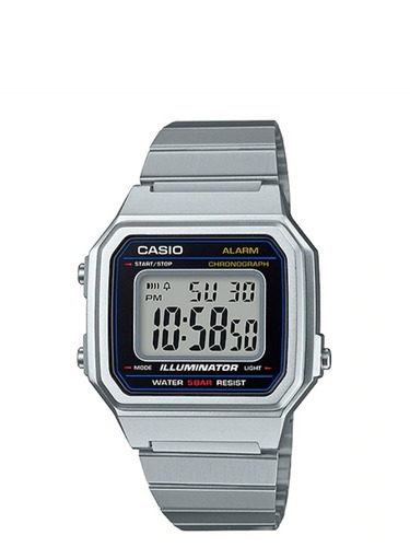 Casio Retro Plateado Mate  Ref. B650wd 1aef Original