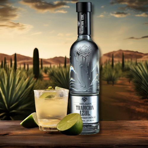Tequila Tradición Azul Reposado Cristalino 750 Ml