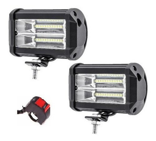 Par Exploradoras 72w Rompe Niebla 12000lm 24 Led 5 Pulgadas