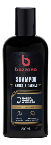 Shampoo Para Barba, Cabelo E Bigode Bozzano 200ml
