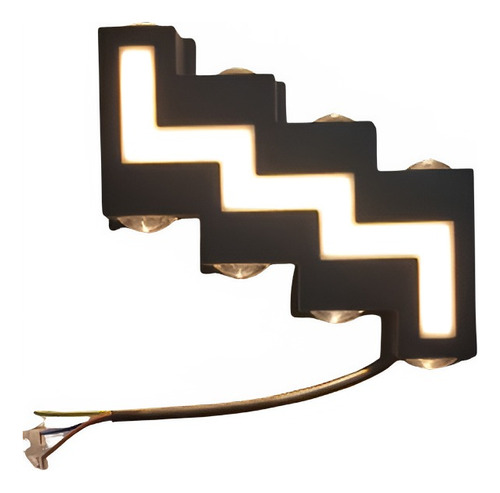 Aplique Exteriores Stair4 Negro 8+4w 3500k Ip65 Hammer