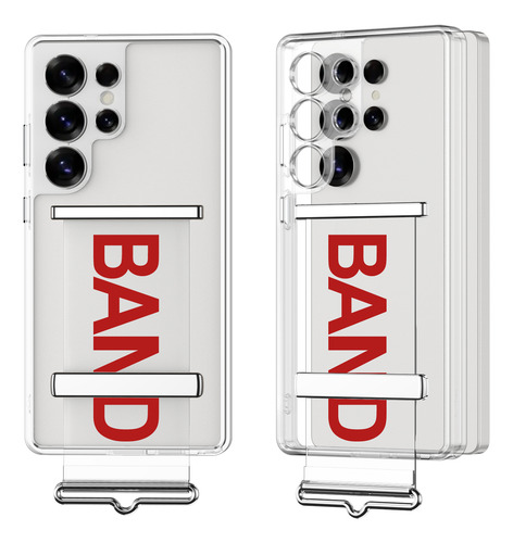 Funda Rígida Transparente De Pc A Prueba De Golpes Para Samsung Galaxy S25 Ultra S25 Plus, Funda Con Pulsera