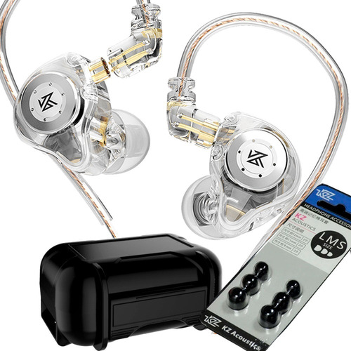 Imagen 1 de 10 de Kit Audífonos Kz Edx Pro Sin Micrófono +estuche +memory Foam