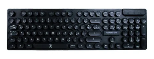 Teclado perfect choice negro inalámbrico bluetooth hotsell